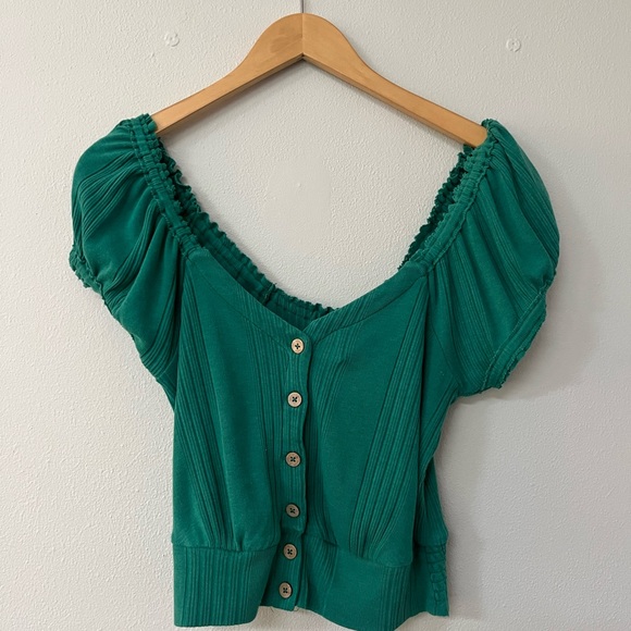 Free people knit cropped button up - Picture 4 of 6